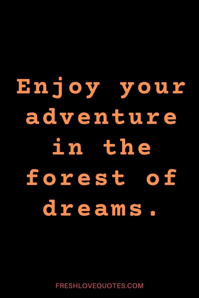 Enjoy your adventure in the forest of dreams.