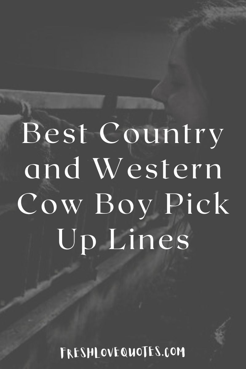 85+ Best Country and Western Cow Boy Pick Up Lines